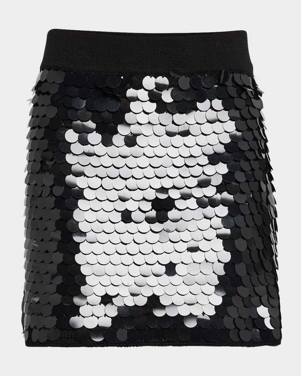 Mya Sequin Crochet Mini Skirt